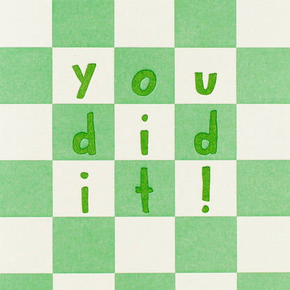 You Did It Checker Greeting Card