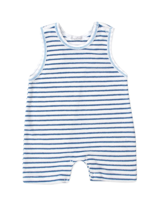 Terry Sleeveless Stripes Playsuit
