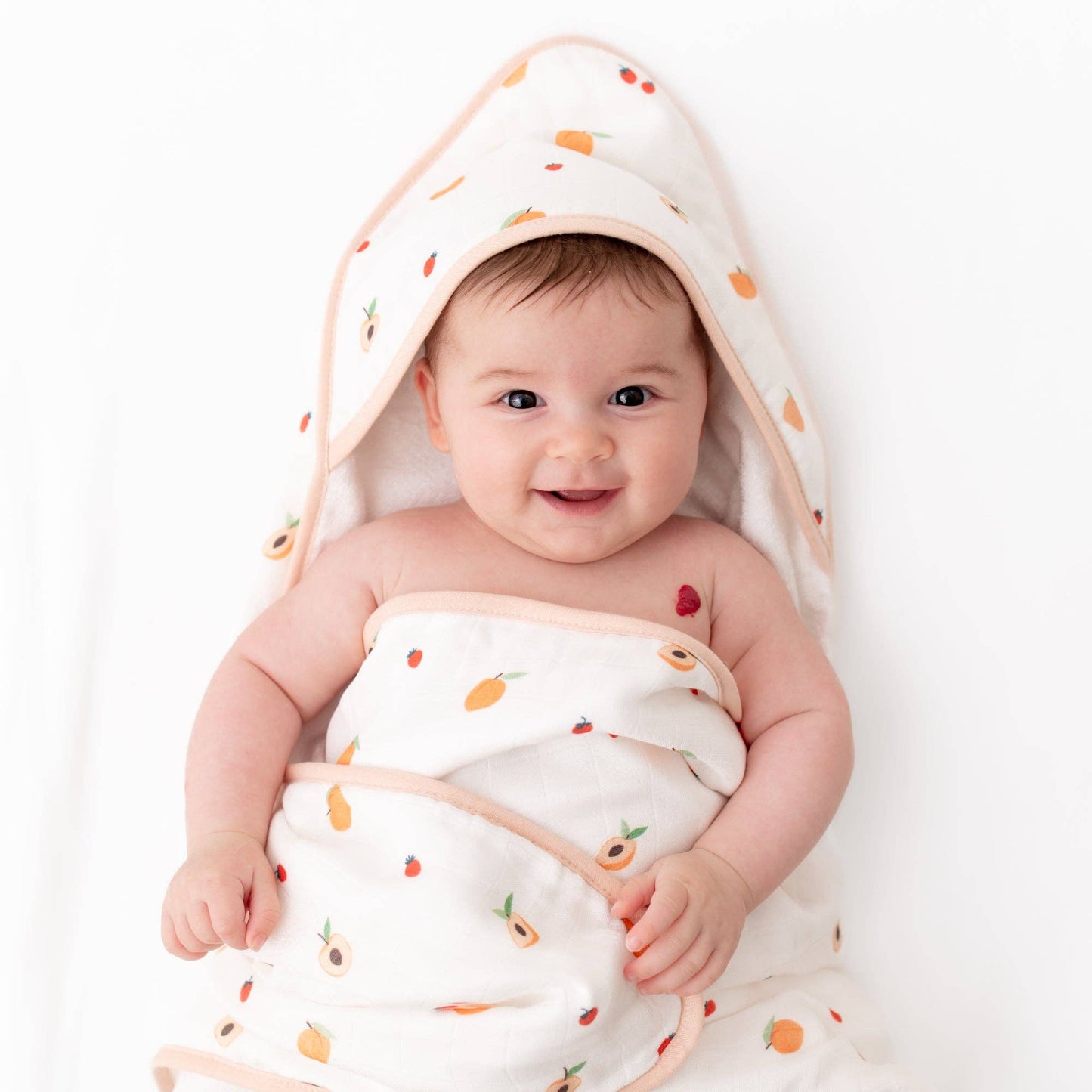 Peach Hooded Towel Set