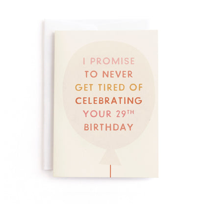 29 Forever Birthday Card