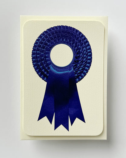 Royal Blue Rosette Card