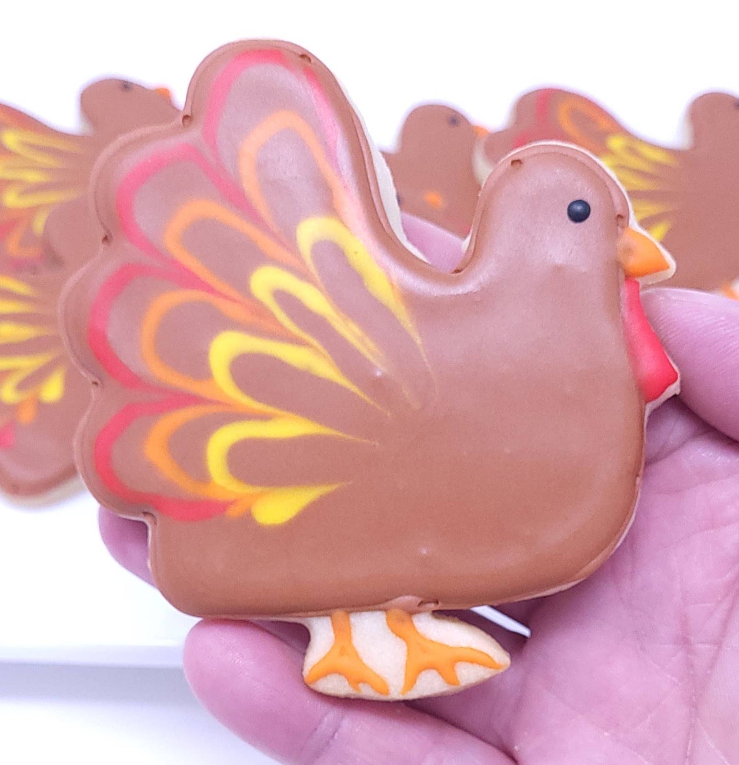 Thanksgiving Turkey Royal Icing Cookies