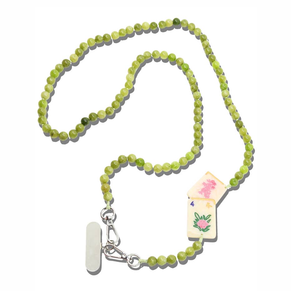 Flower Mahjong Crossbody Phone Chain