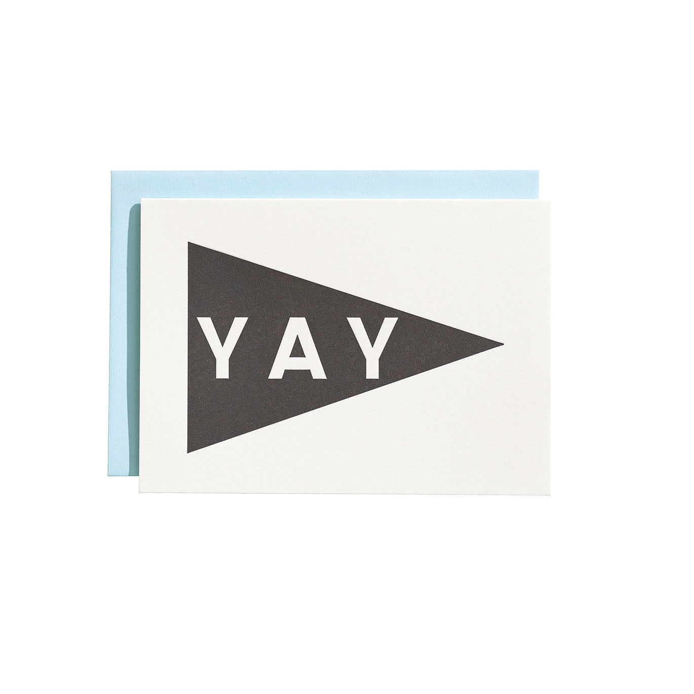 Yay Pennant Black Greeting Card