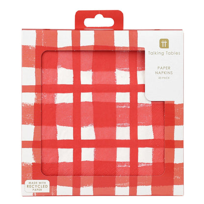 Red & White Check Napkins