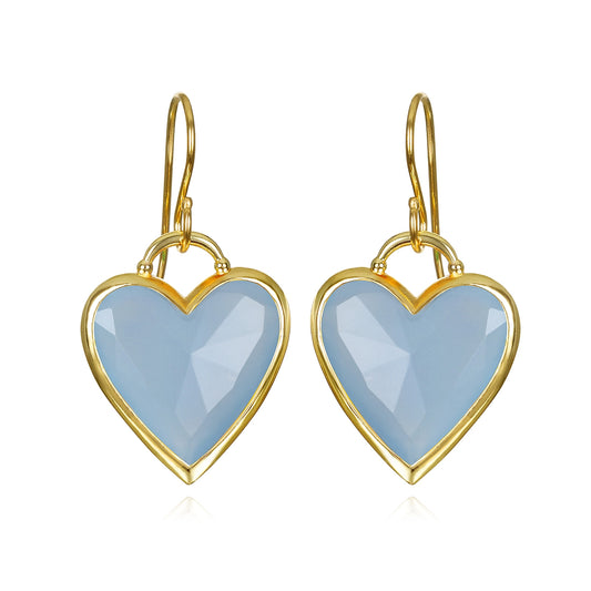 Framed Heart Dangle Earrings