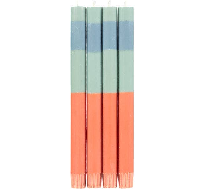 Abstract Striped Dinner Candles