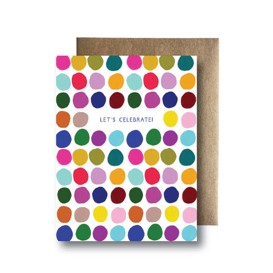 Let's Celebrate Colorful Dots Card