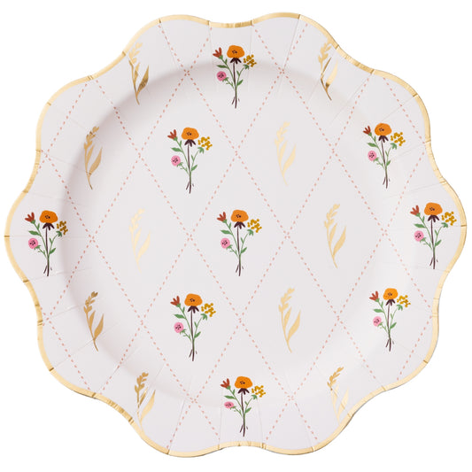 Cozy Fall Floral Dinner Plates