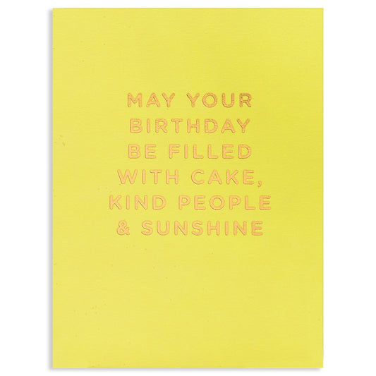 May Your Birthday Be Filled with Cake Card