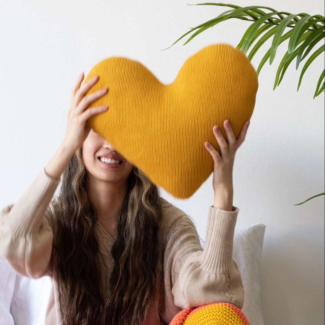 Knit Heart Pillow
