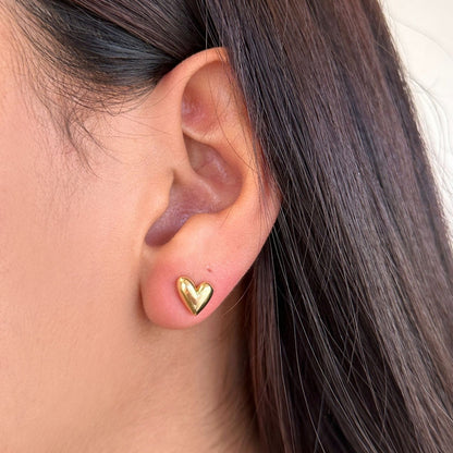 Mini Uneven Heart Studs