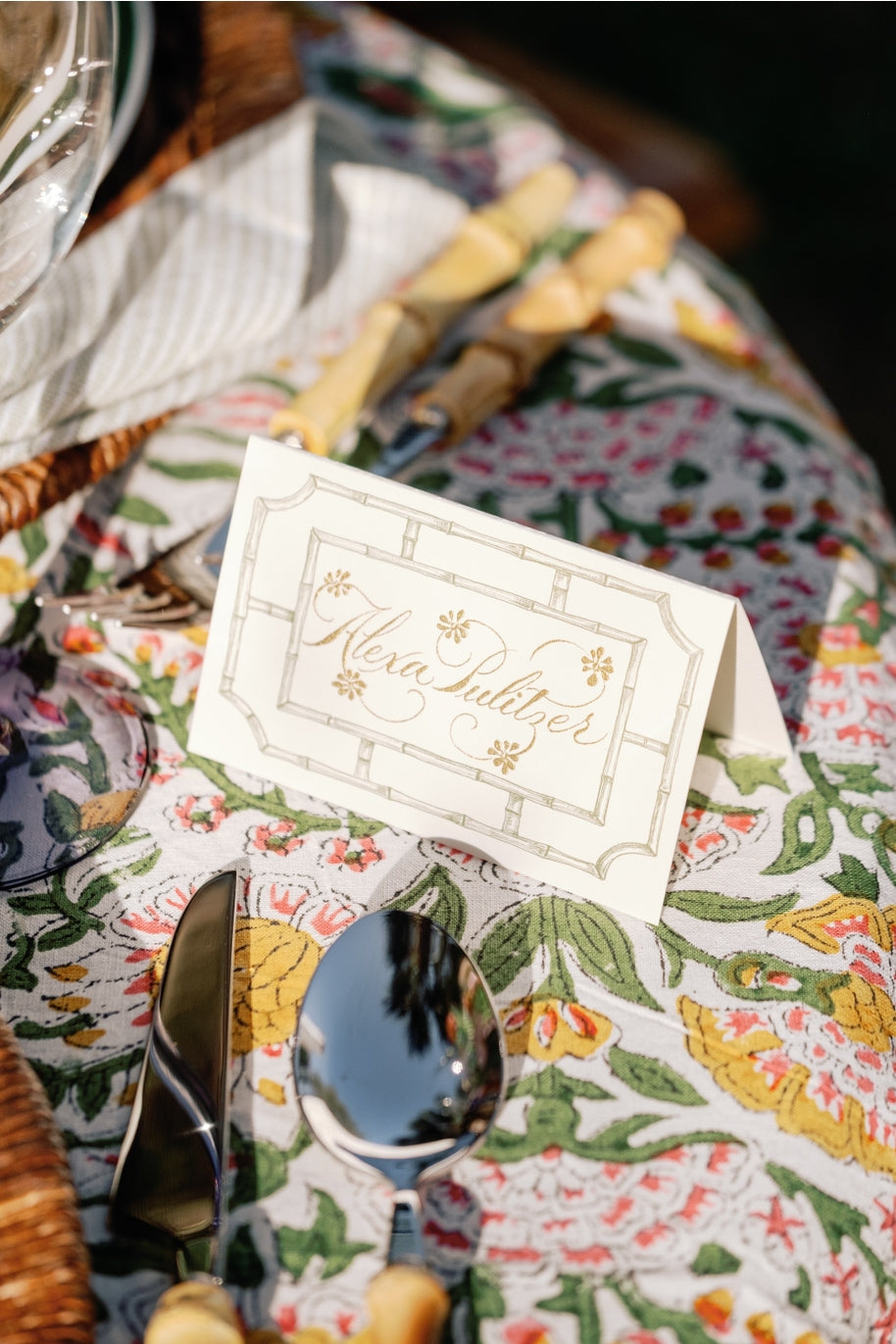 Bamboo Lattice Place Card