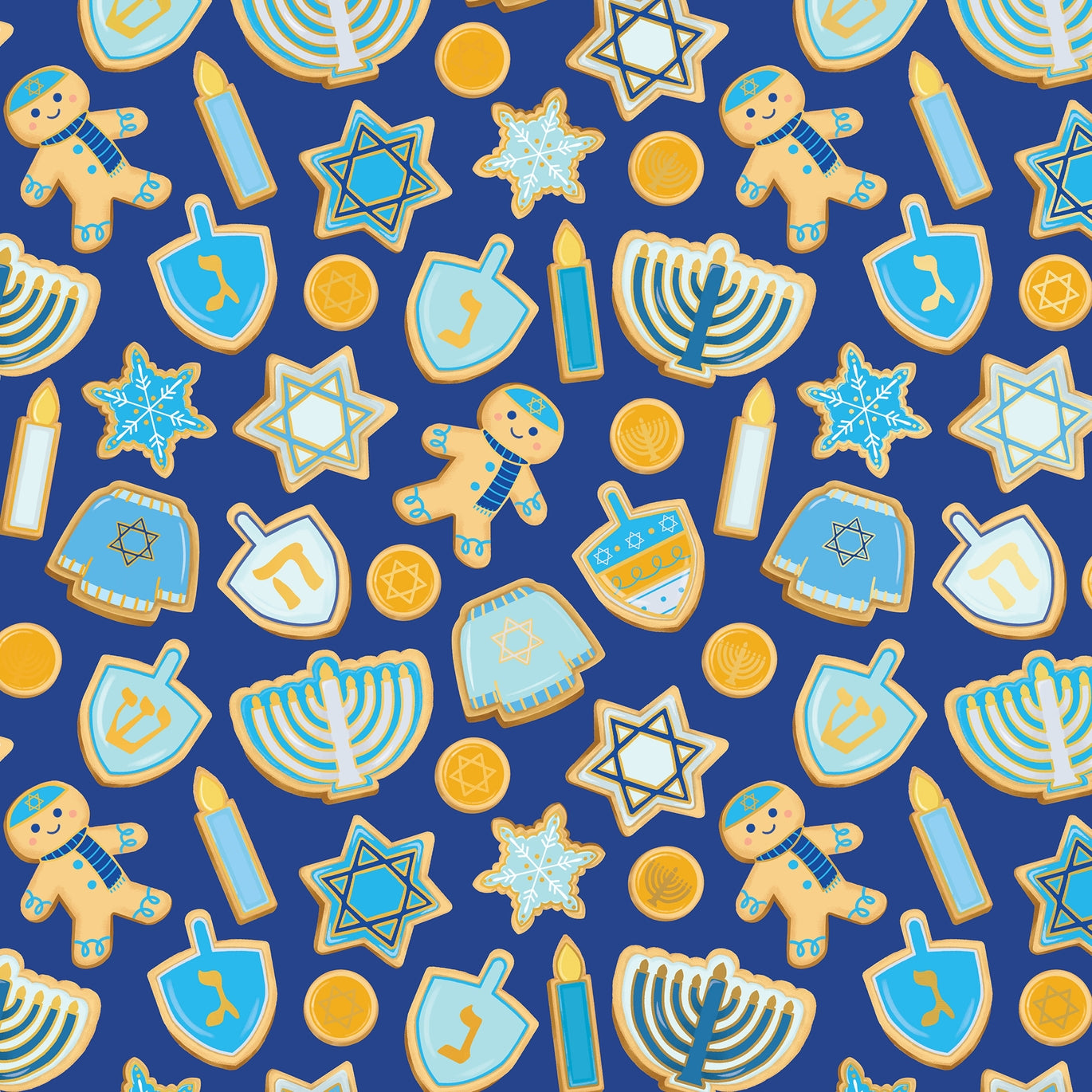 Hanukkah Cookies Wrapping Paper
