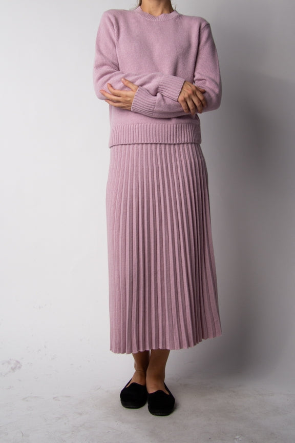 Cashmere Blend Pleated Skirt