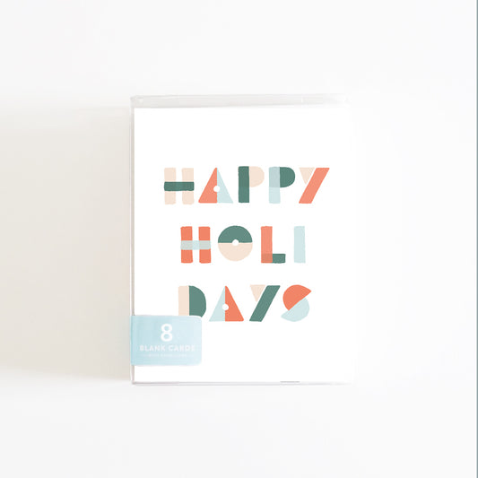 Happy Holidays Shapes Boxed Card Set