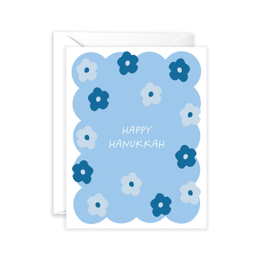 Happy Hanukkah Daisies Greeting Card