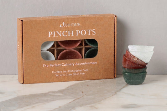 Glass Pinch Pots Set of Six