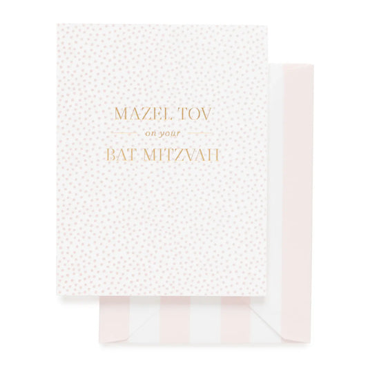 Pink Bat Mitzvah Card