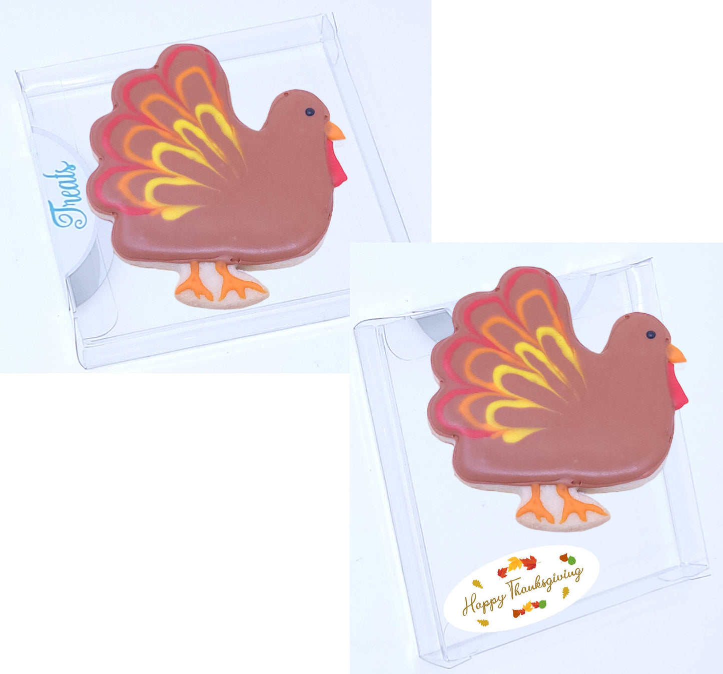 Thanksgiving Turkey Royal Icing Cookies