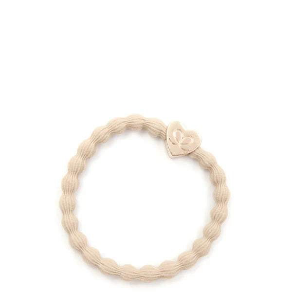 Gold Heart Elastic Hair Tie