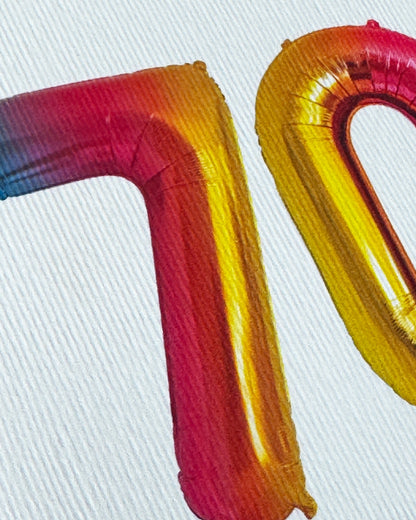 Birthday Balloon No. 70 Card