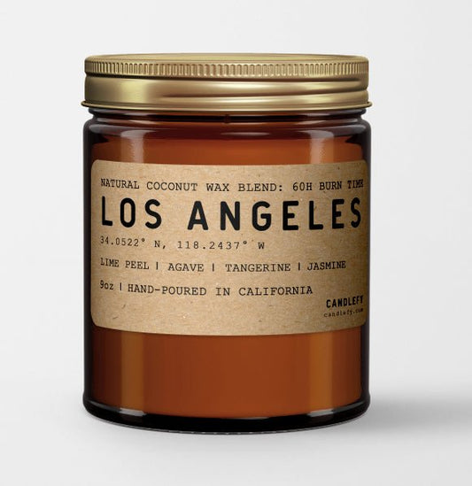 Los Angeles: California Scented Candle in Amber Jar