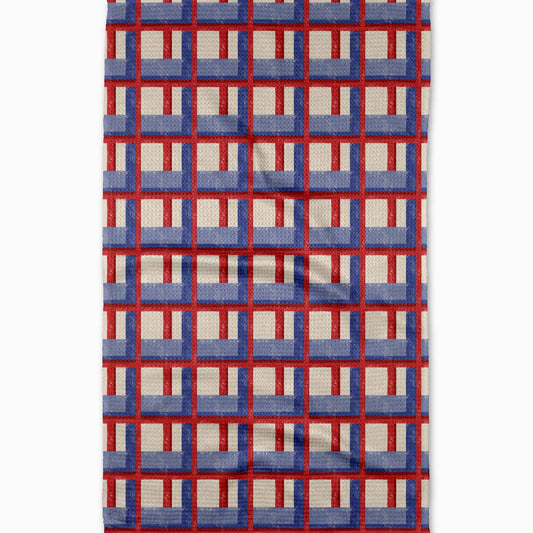 Cielo Grid Tea Towel