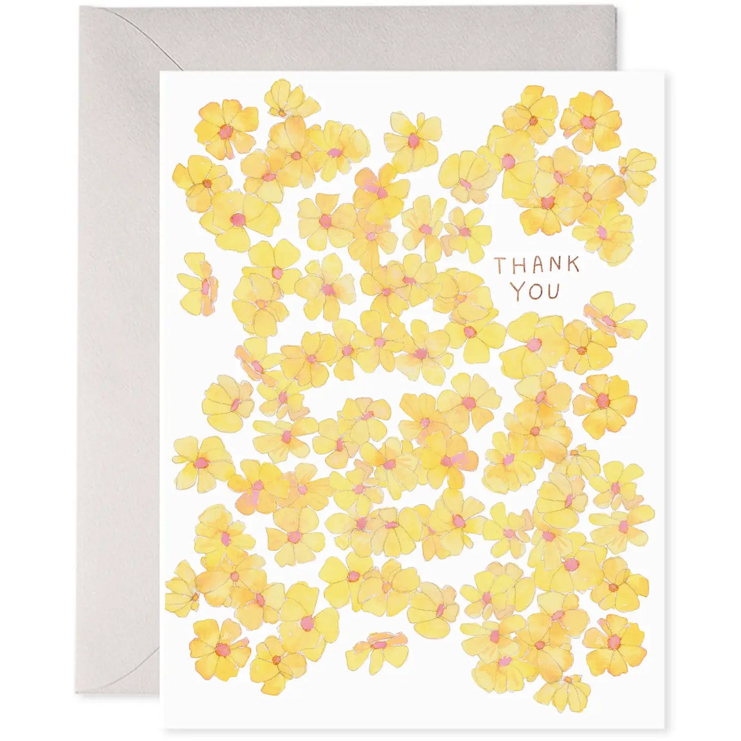 Yellow Flowers Thank You Card Set