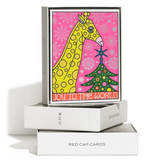 Giraffe Christmas Tree Topper Card - Boxed Set