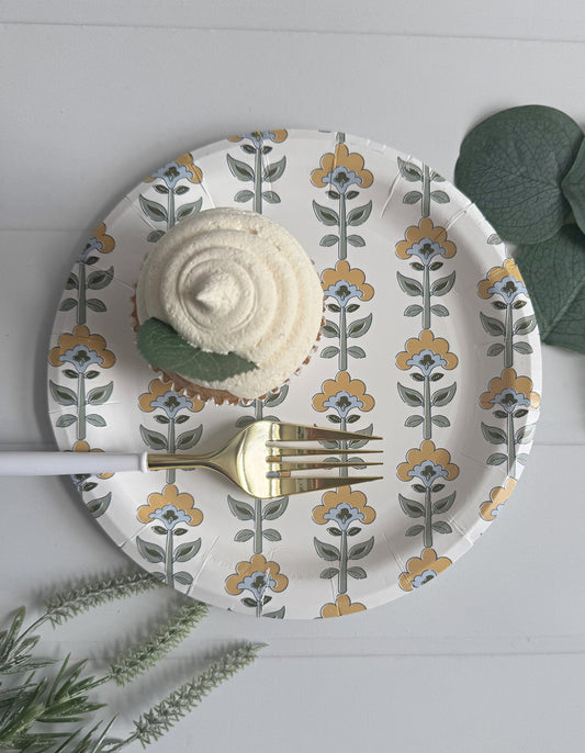 Amber and Blue Cake Plates