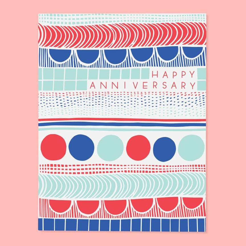 Patterned Anniversary Card