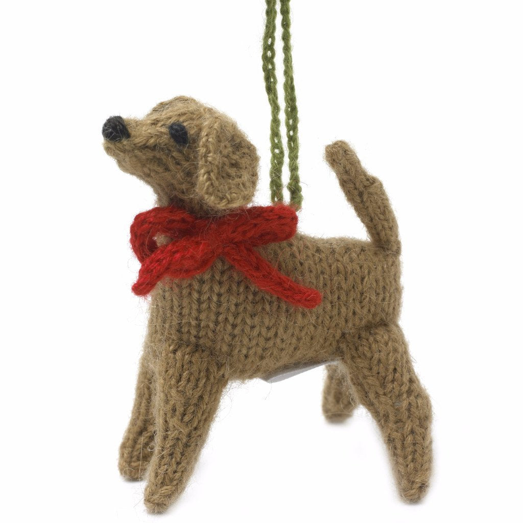 Yellow Lab Christmas Ornament