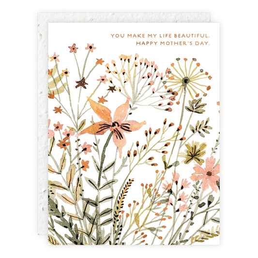 Plantable Card - You Make Life Beautiful/Happy Mother's Day