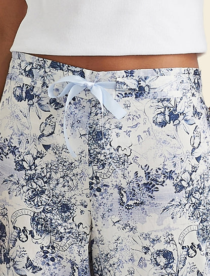 Toile De Jouy French Blue Pants