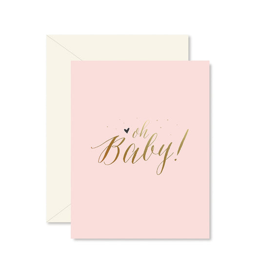 Pink Oh Baby! Card