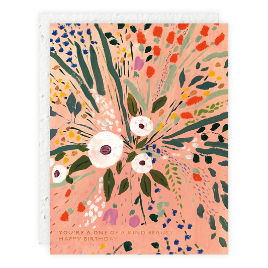 Plantable Card - One of a Kind Beauty Birthday