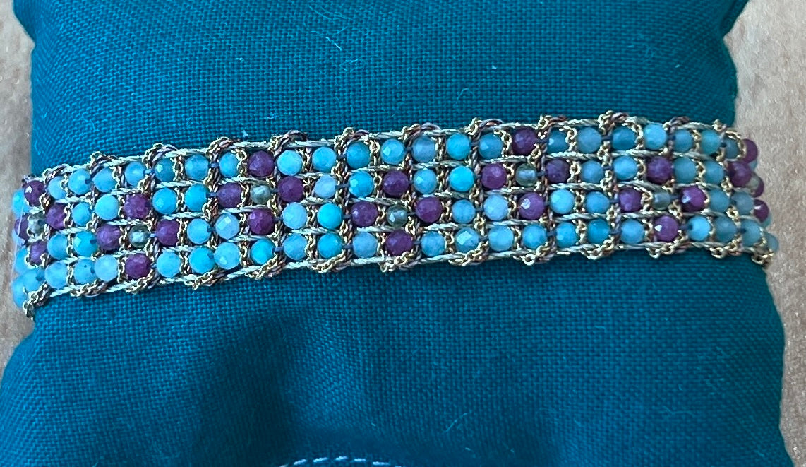 Muamara Jaipur Amazonite/Ruby Tourmaline/Peridot Bracelet