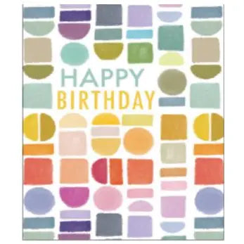 Happy Birthday Watercolor Shapes