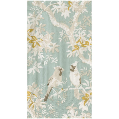 Scenic Songbirds Celadon Guest Towels