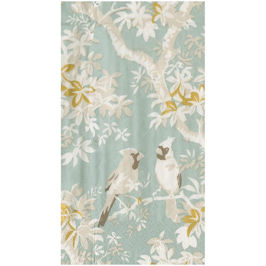 Scenic Songbirds Celadon Guest Towels