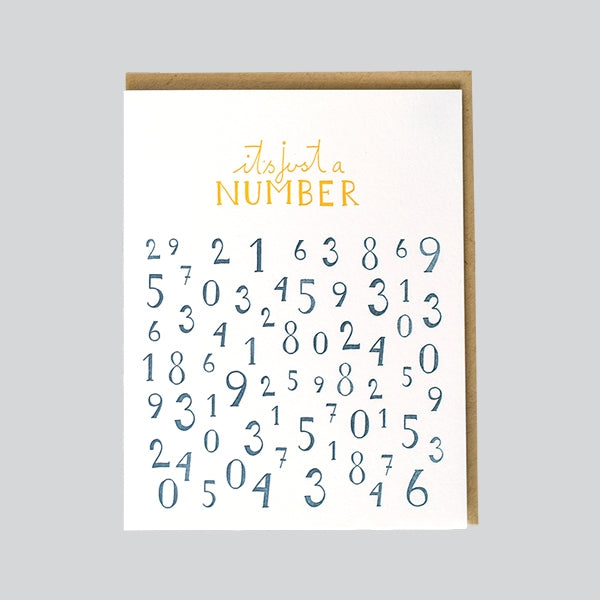 It's Just A Number Birthday Card