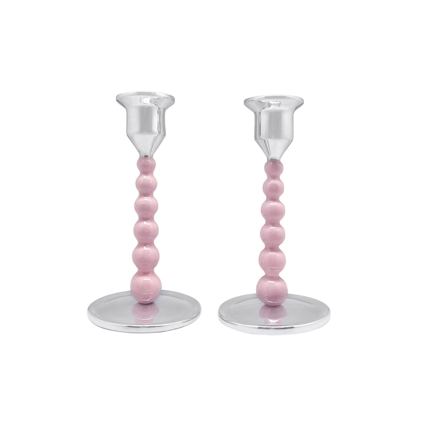 Pearled Small Candlestick Set