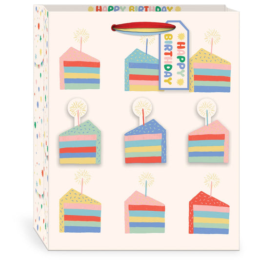 Birthday Cake Slices Large Gift Bag