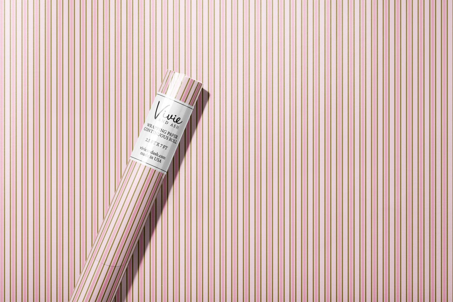 Pink and Green Stripe Wrapping Paper