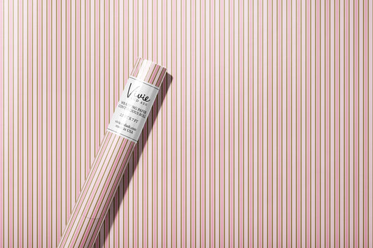 Pink and Green Stripe Wrapping Paper