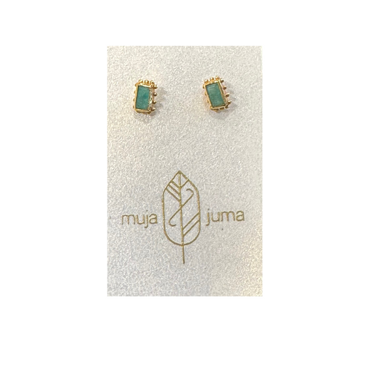 Guarani Rectangle Stud Earrings