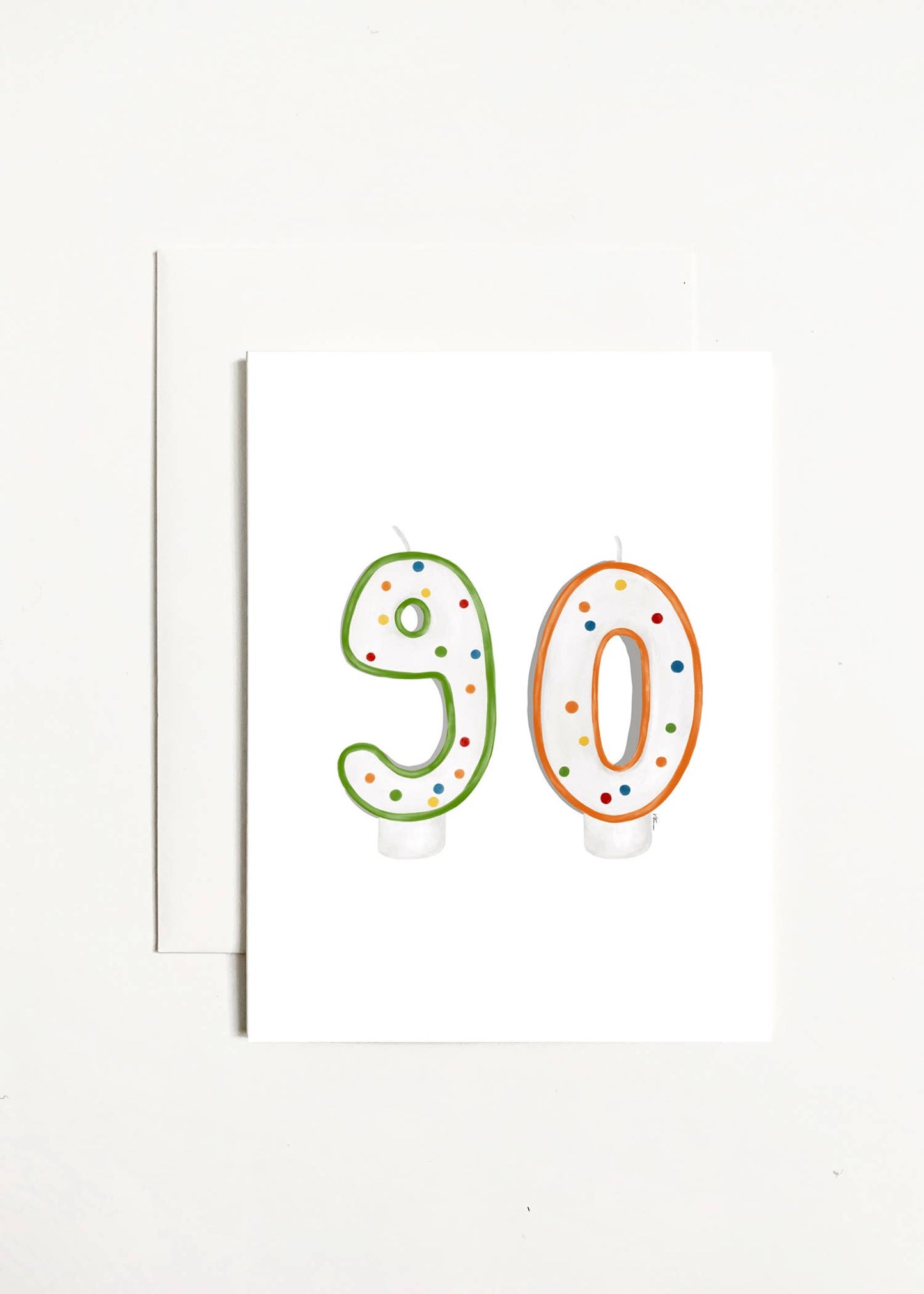 90 Birthday Candle Card