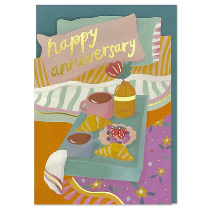 Breakfast Pastries Anniversary Card