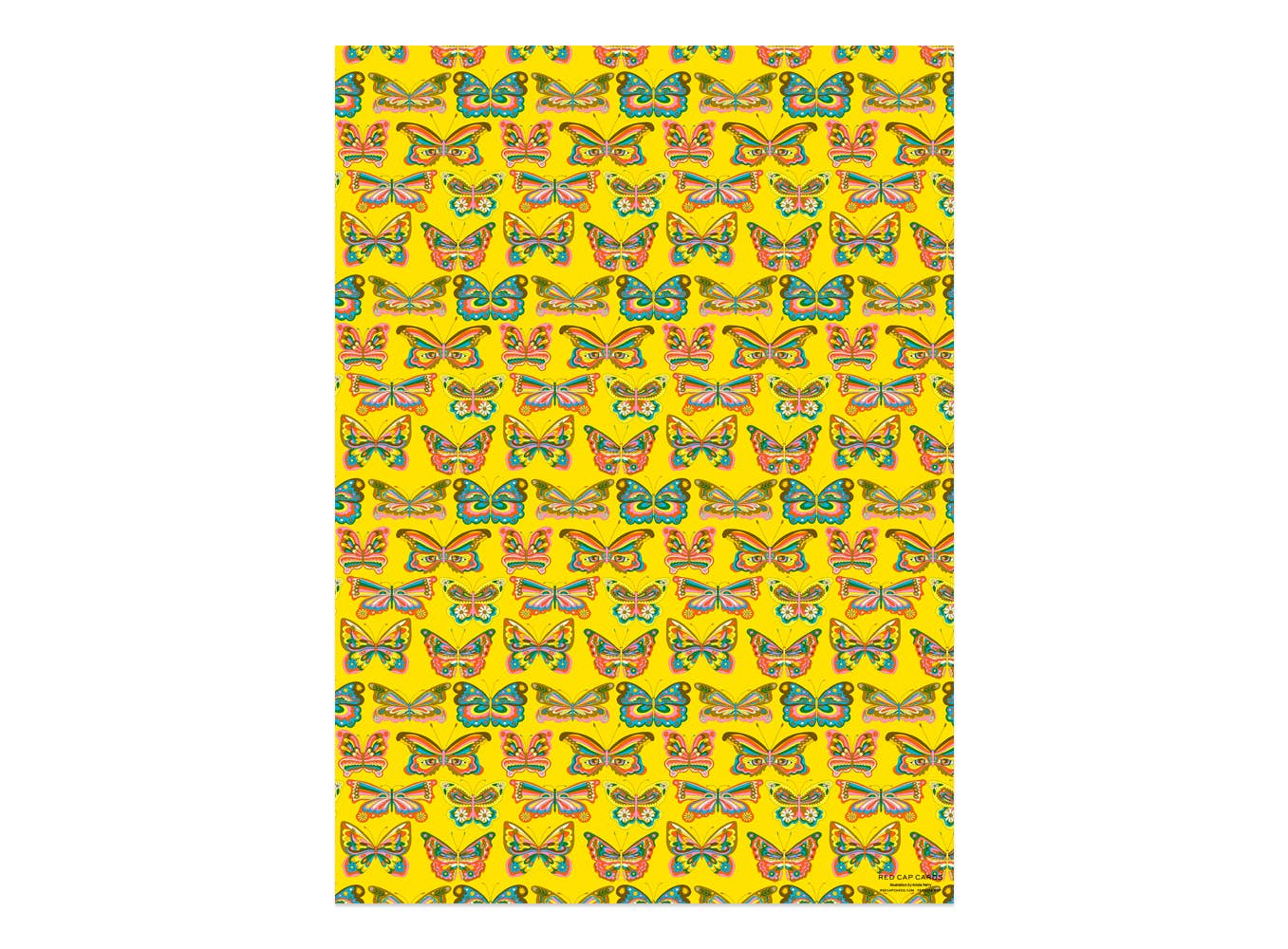 Psychedelic Butterfly Wrapping Paper Roll